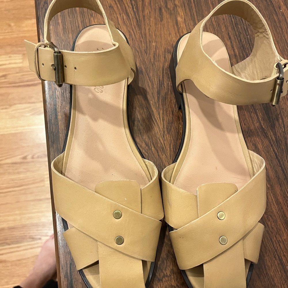 Madewell Women's Tan Leather Sandals
